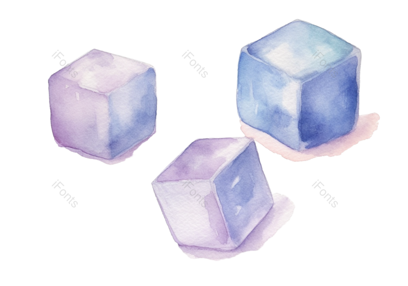 清新图片,夏天元素,蓝色PNG,宝石免抠素材